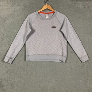 Patagonia Reclaimed Sweatshirt Women's Medium M Grey Organic Cotton Crew Quilted